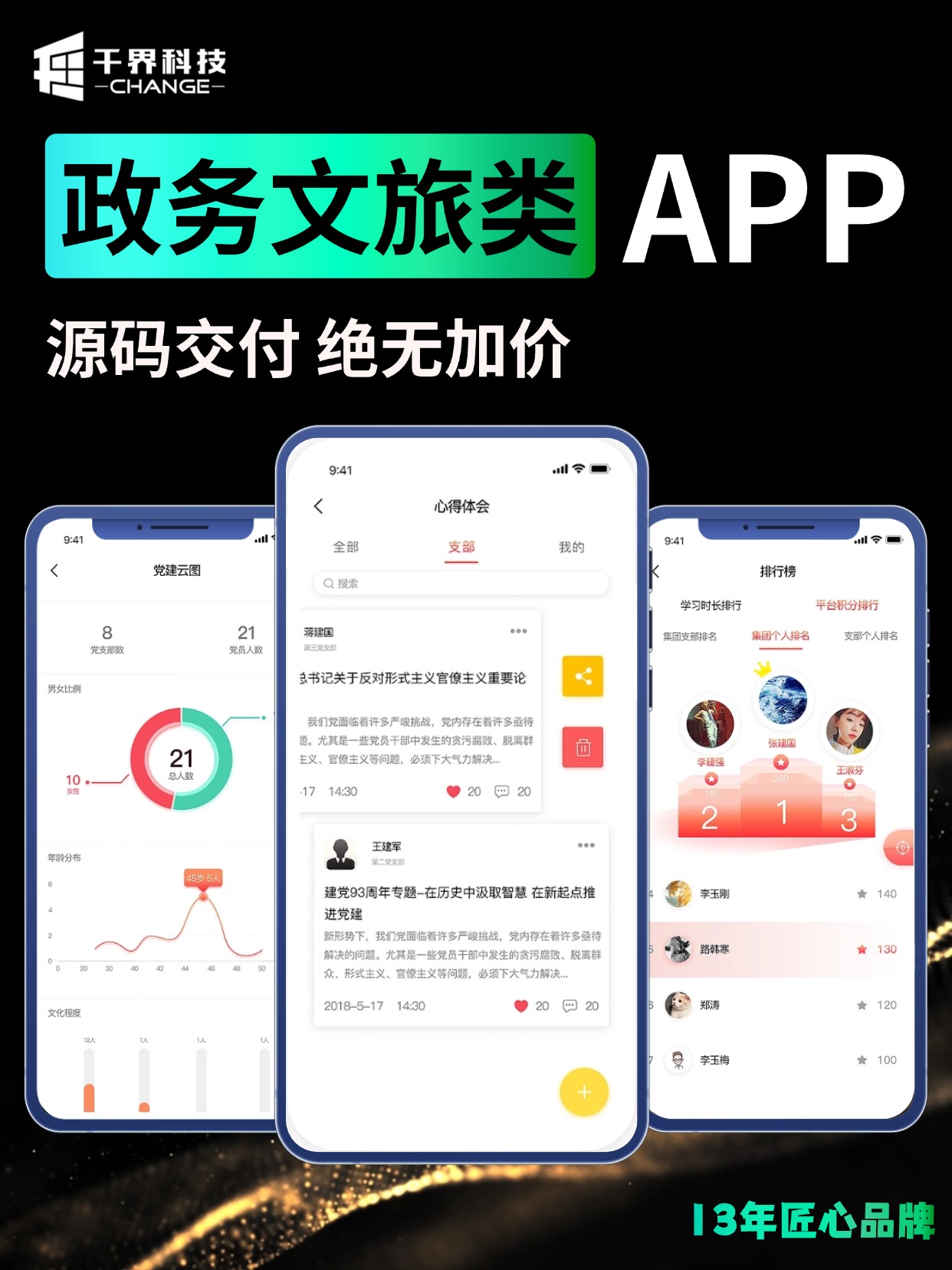 政务文旅类 APP &middot; 智慧党建与学习运营