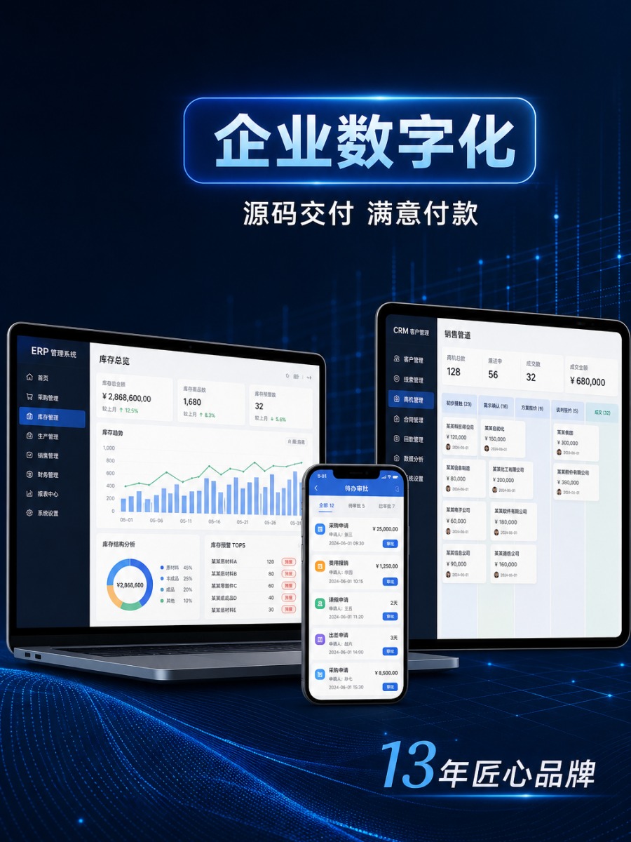 企业数字化 &middot; ERP / OA / CRM / 业务系统