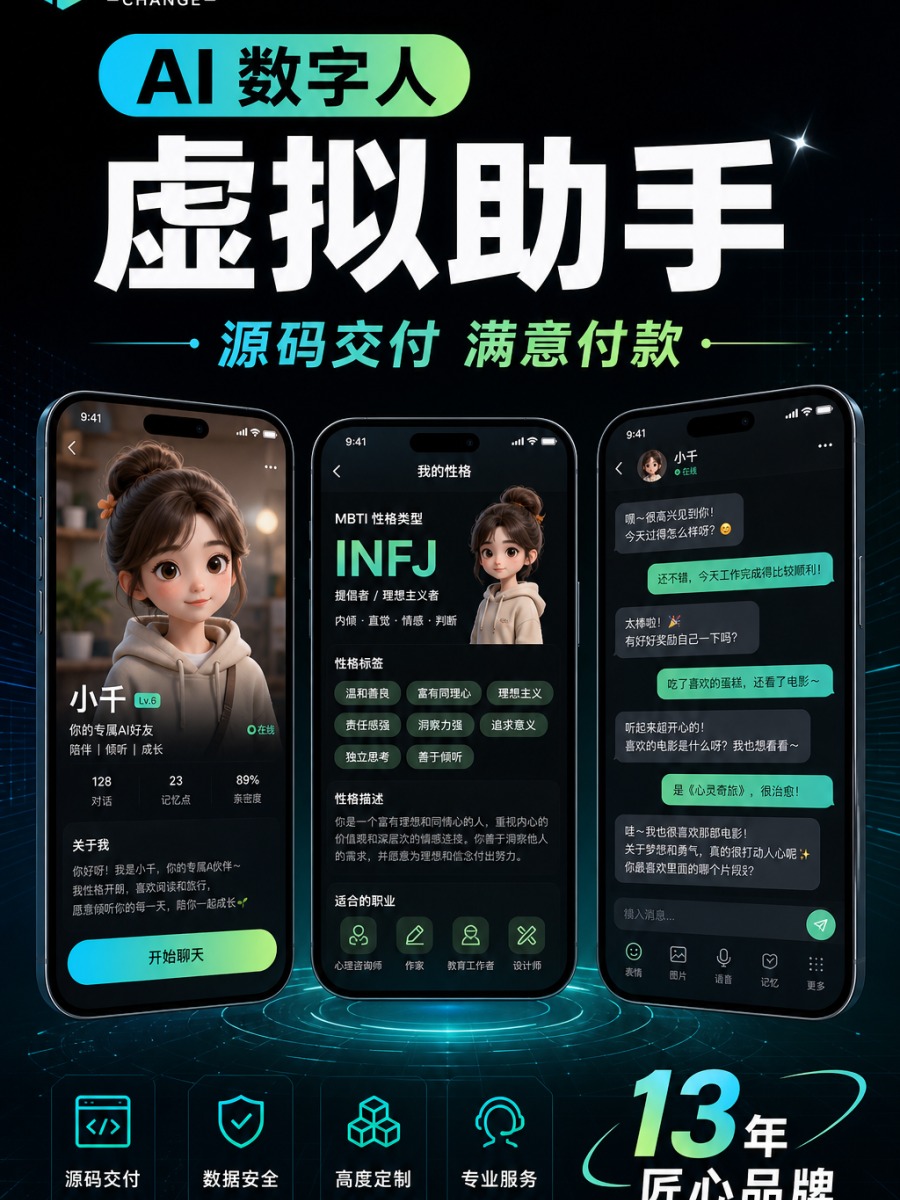 AI 数字人 &middot; 虚拟助手