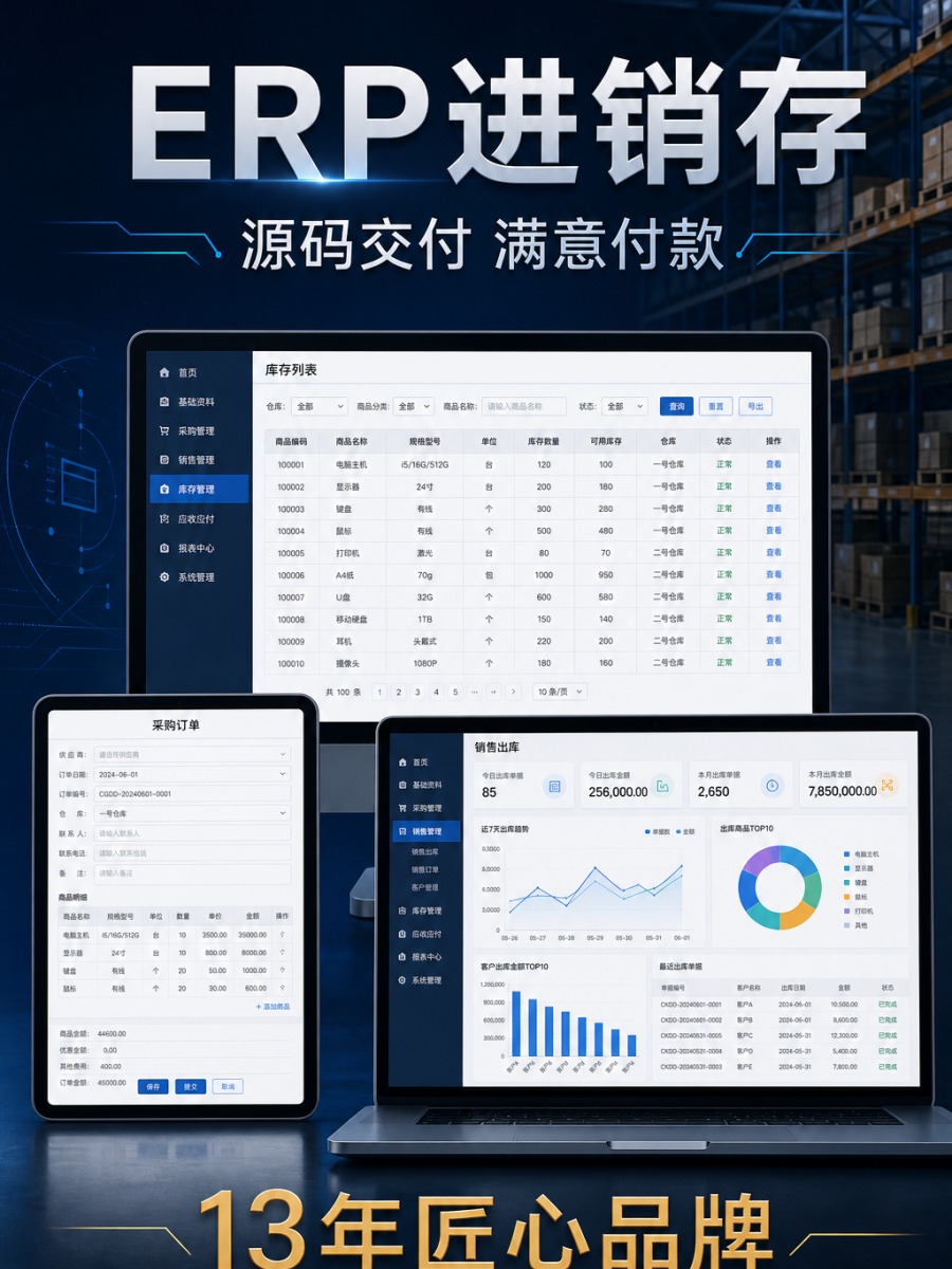 ERP 进销存 &middot; 采购库存销售一体