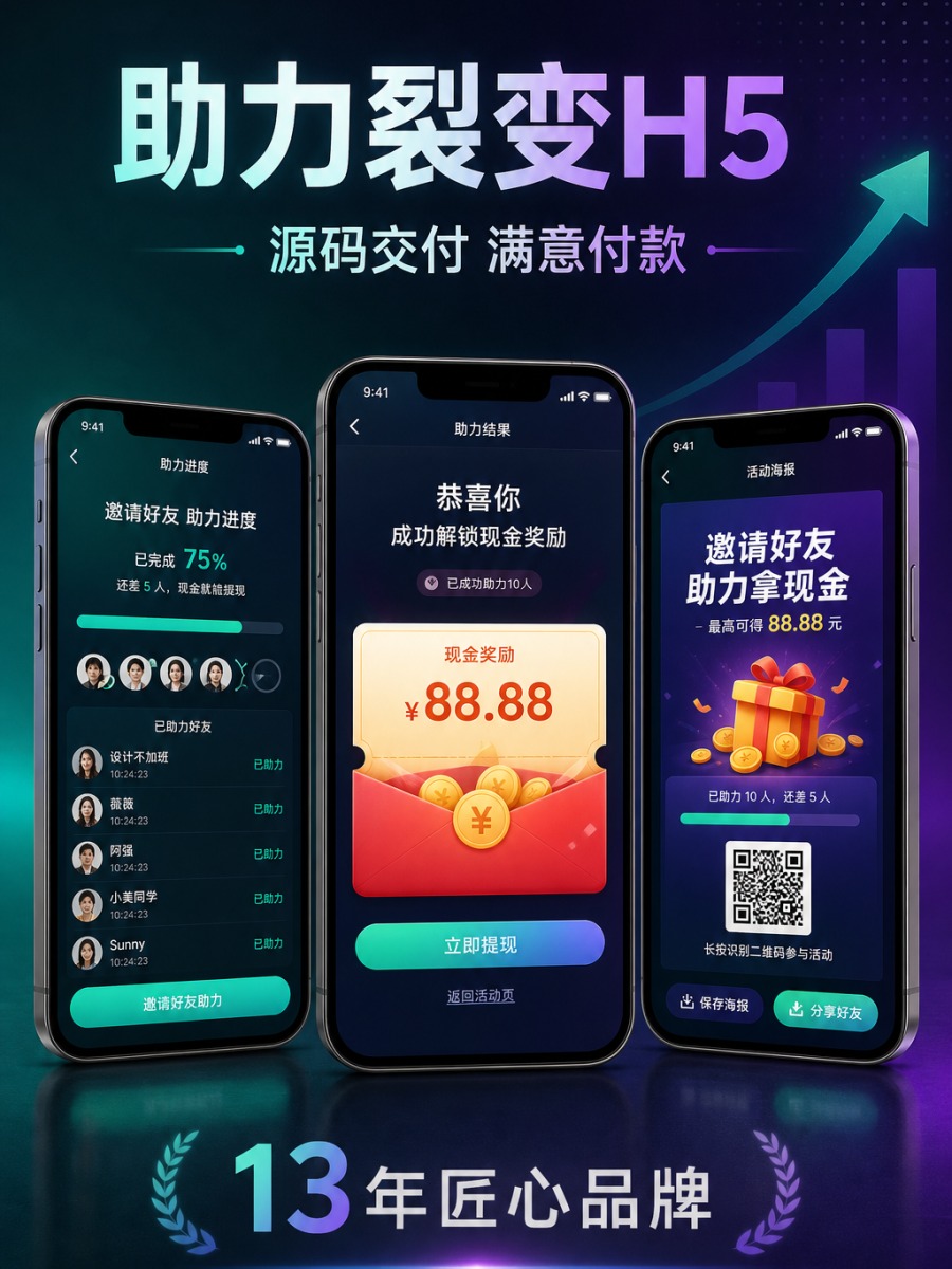 助力裂变 H5 &middot; 邀请达标领奖