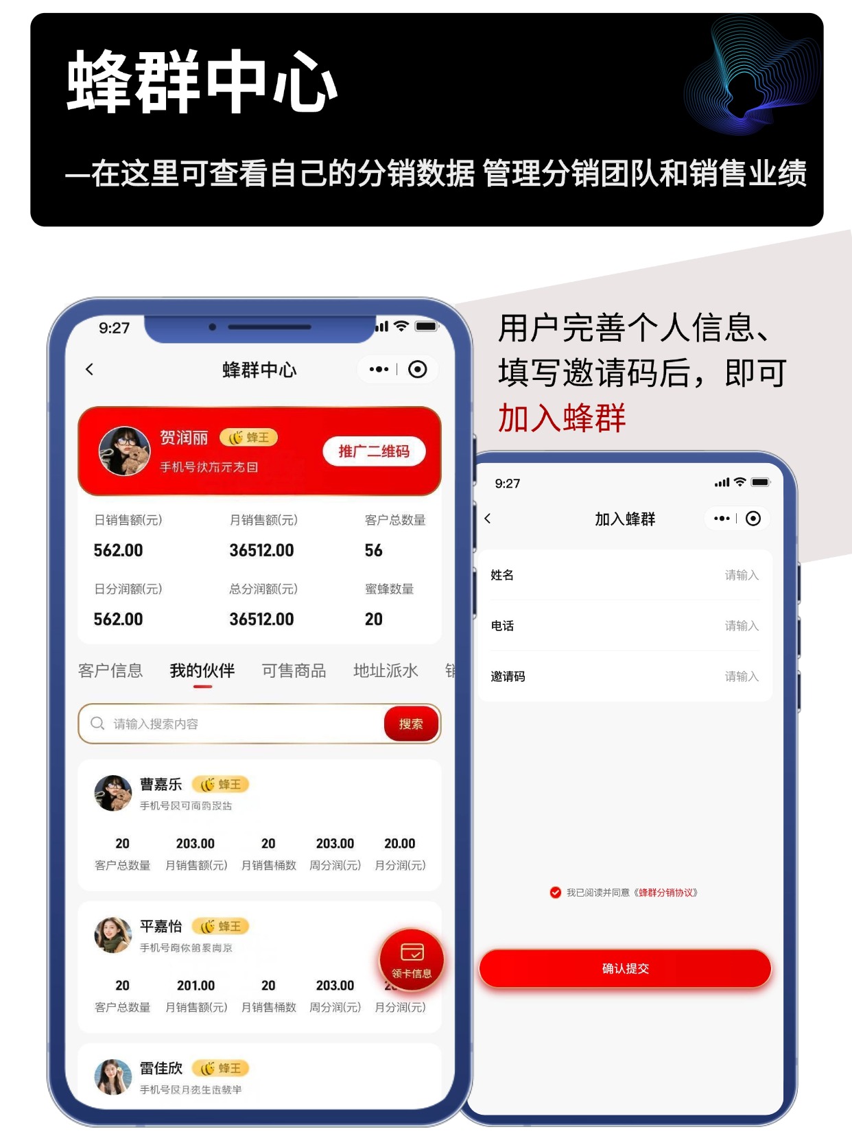 蜂群中心