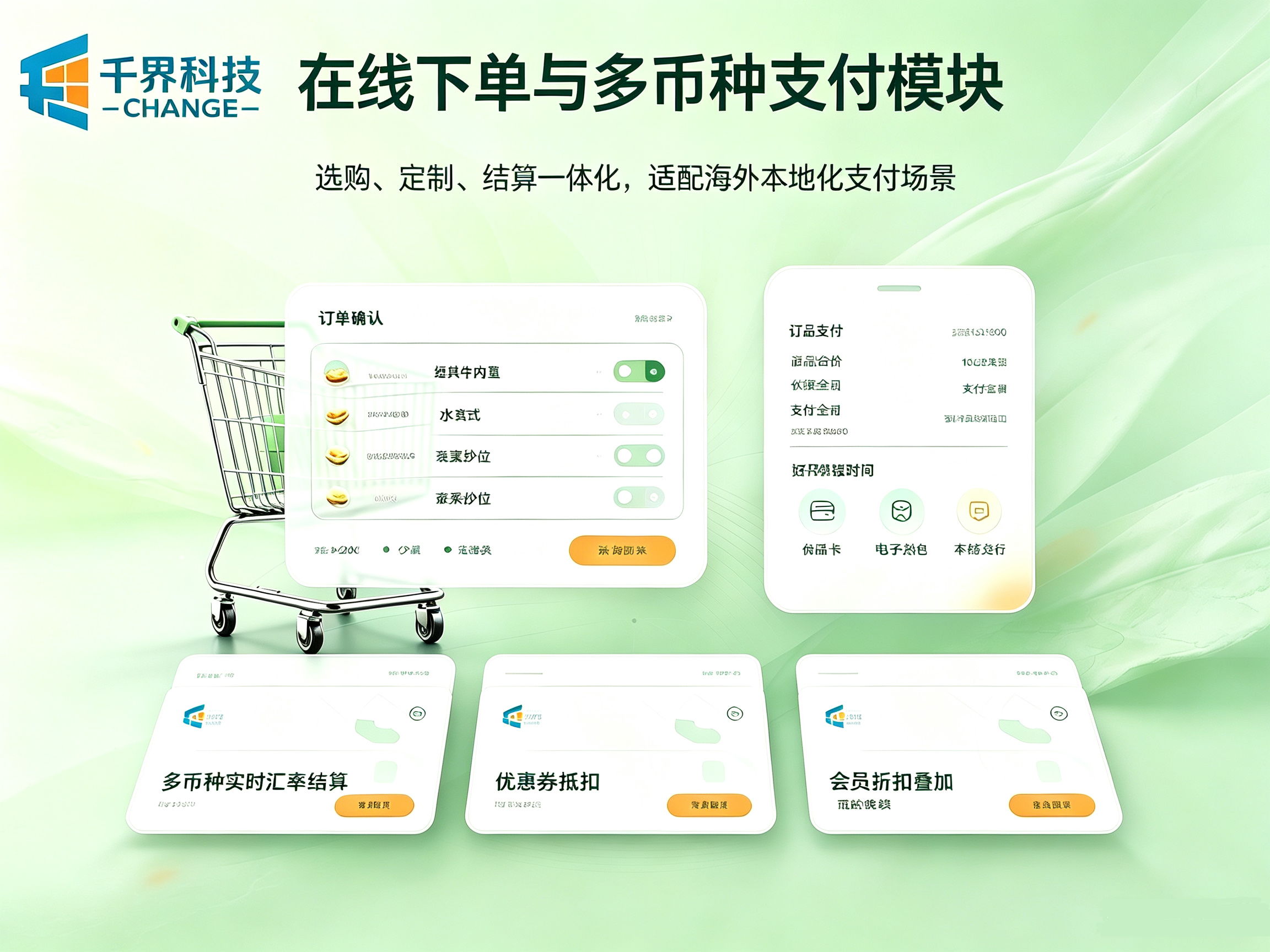 在线下单与多币种支付模块
