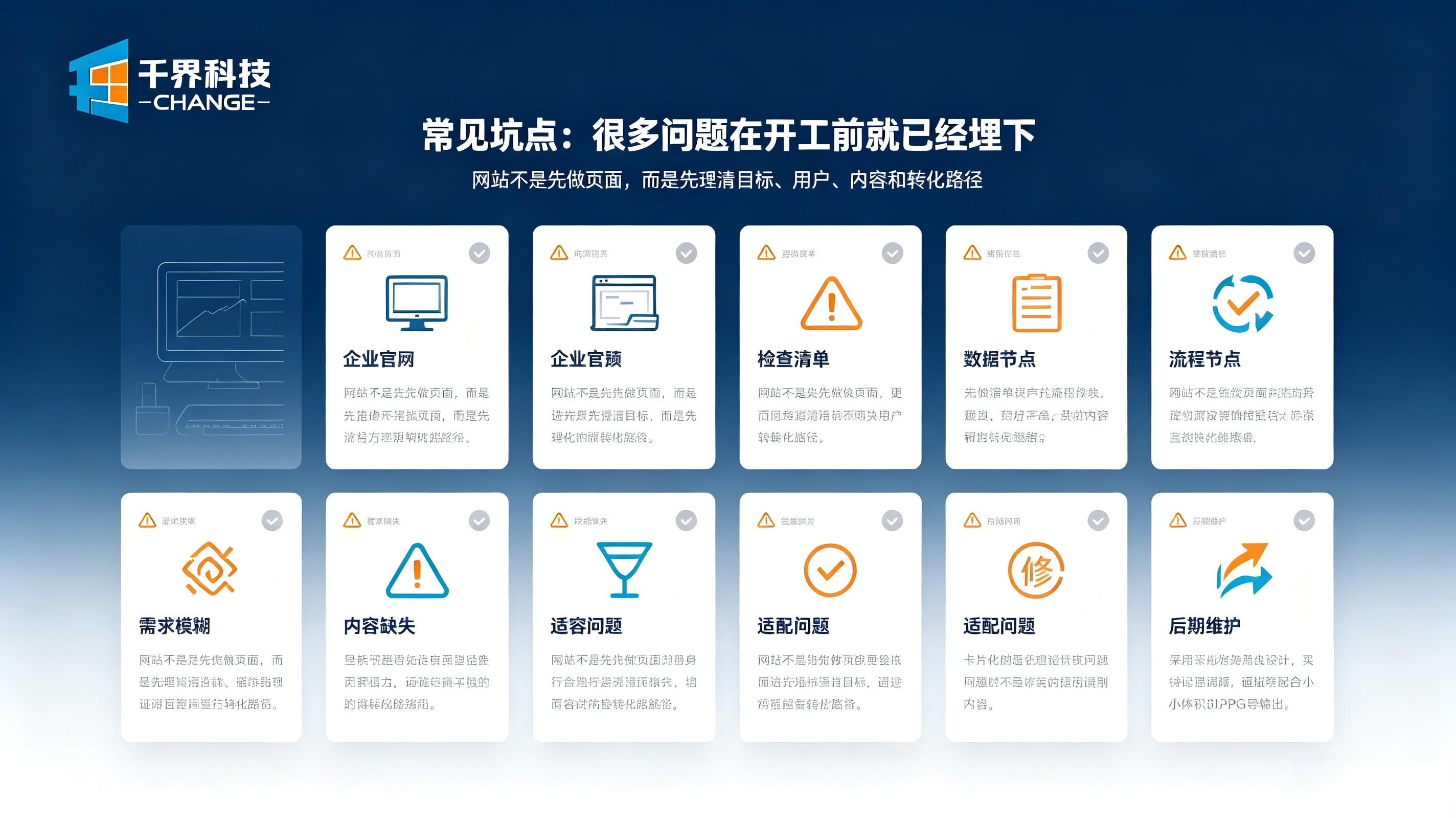 企业网站建设常见坑点