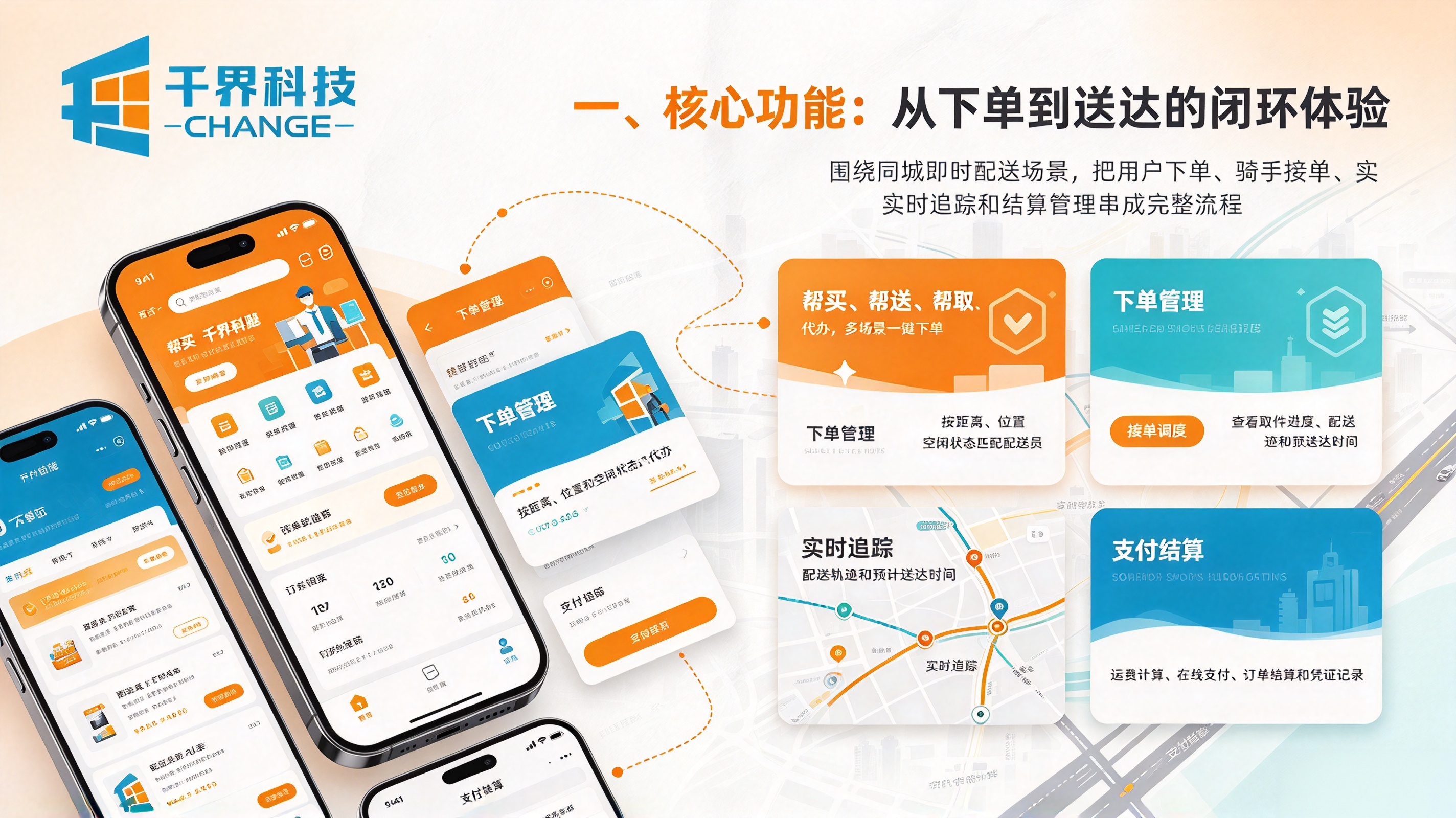 同城跑腿小程序定制核心功能